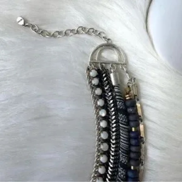 Stella & Dot Emmeline Statement Necklace Versatile Multi-Strand 3-in-1Lapis Blue - Picture 5 of 10